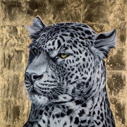 Gold Rush by Hayley Goodhead - Original Painting on Box Canvas sized 30x30 inches. Available from Whitewall Galleries